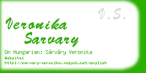 veronika sarvary business card